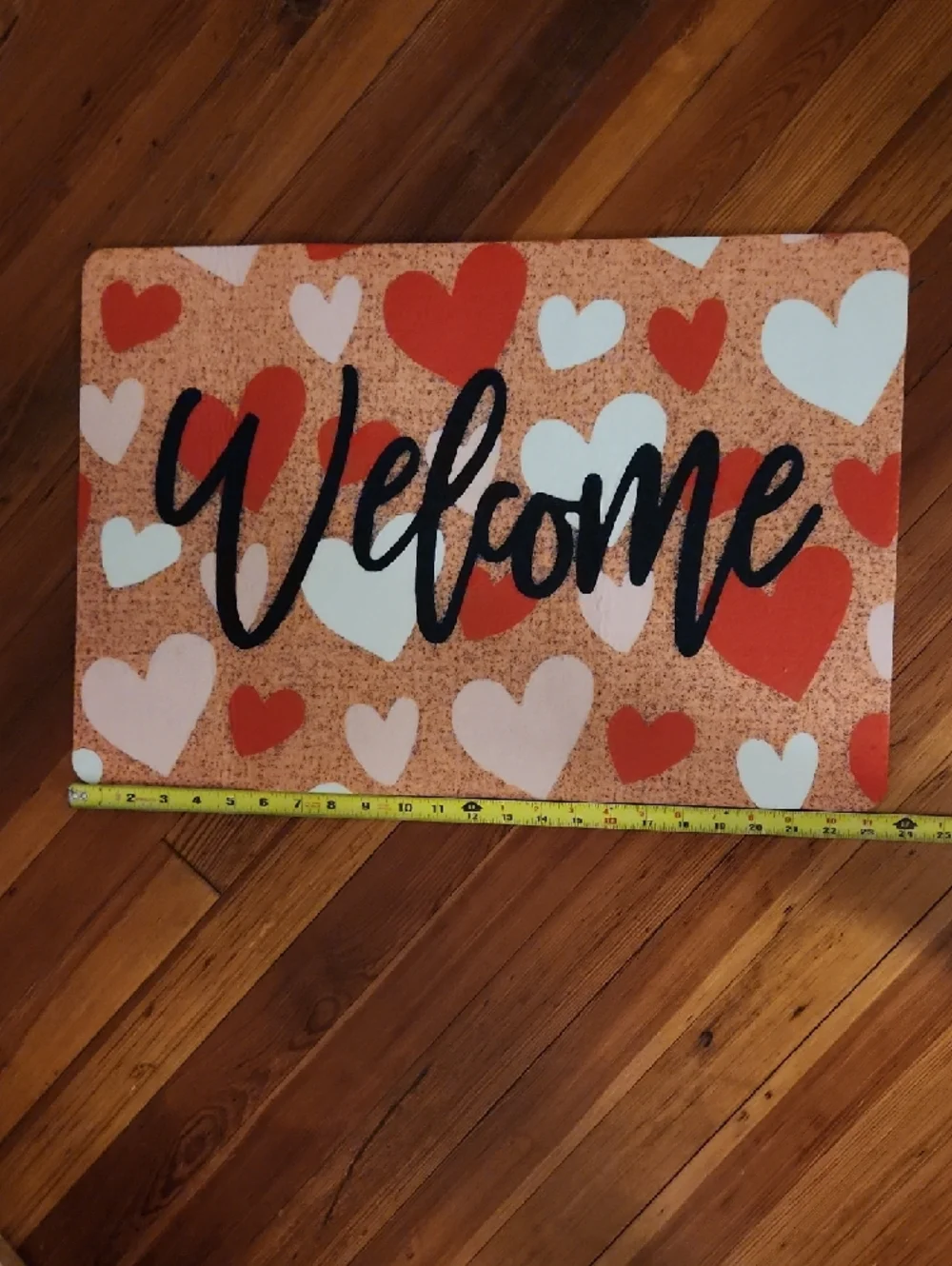 Welcome Heart Doormat - Pink and Red Brand NEW